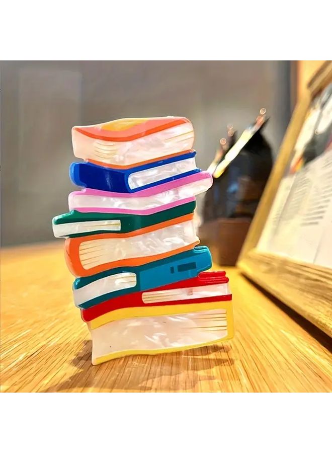 Color B Acrylic Book Shaped Hair Clip With Sequins Large Hollowed Out Design Fashion Accessory Gift - Image 2